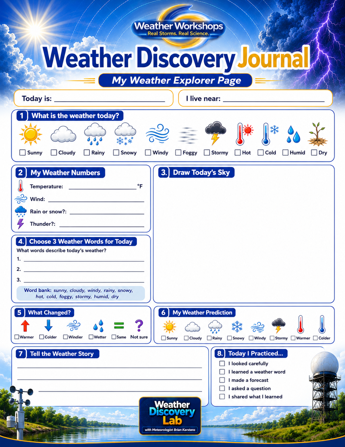 Weather Discovery Journal explorer page sample